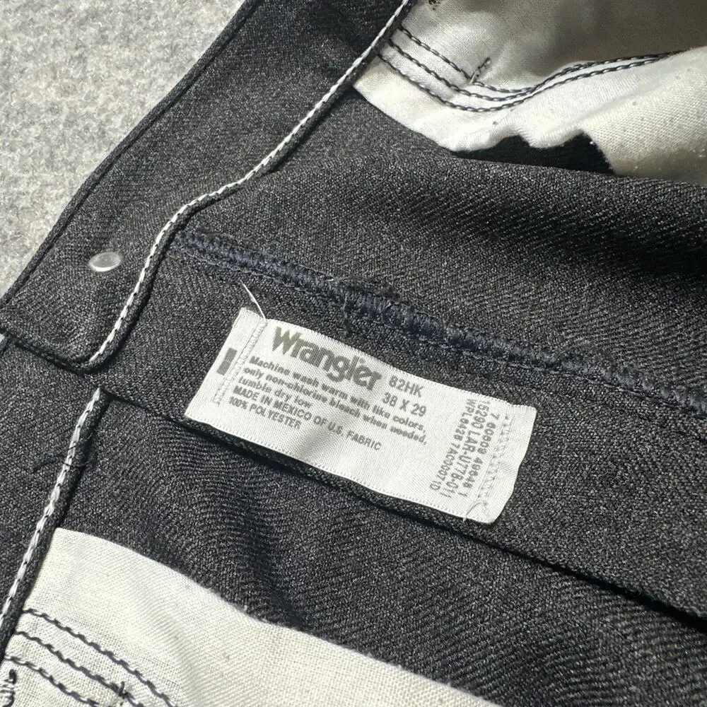 Wrangler 82HK Dress Pants Men's Size 38x29 Black Cotton Pants‎